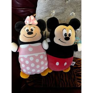 Set of 2 Squishmallow HugMees Disney 10" Mickey and Minnie Mouse Super Soft NEW